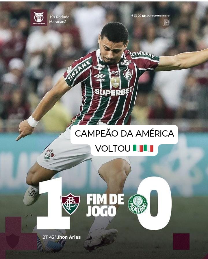 Mais uma vez, vence o Fluminense! Com grande estreia de Serna, Tricolor bate o Palmeiras no Maracanã
